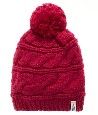 Muts The North Face Triple Cable Pom Beanie Dramatic Plum
