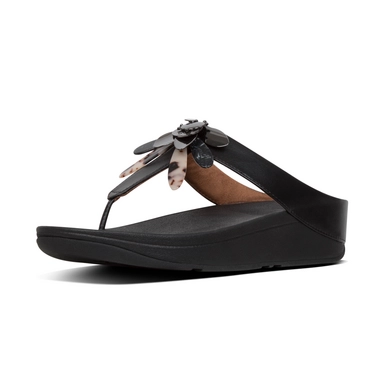FitFlop Conga™ Dragonfly Toe Post Black