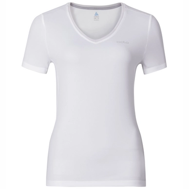 T-shirt Odlo Womens S/S V-Neck Liv White