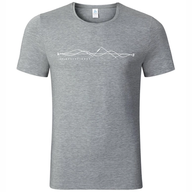 T-shirt Odlo Mens Crew Neck Spur Grey Melange