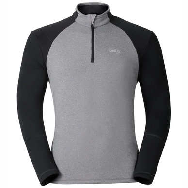Sweatshirt Odlo Mens Midlayer 1/2 Zip Pact Grey Melange Graphite Grey