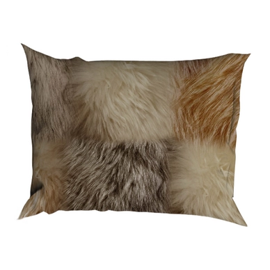 TEXTAP Fur Patchwork satijn sloop tobacco V1 HR