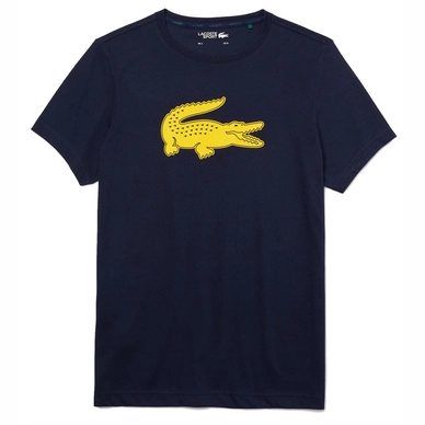T-Shirt Lacoste TH2042 3D-Krokodildruck Navy / Yellow Herren
