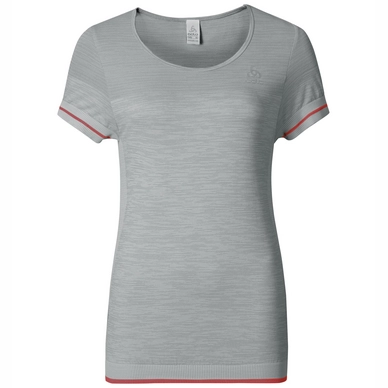 T-Shirt Odlo S/S Crew Neck Seamless Minerva Platinum Grey Melange Damen