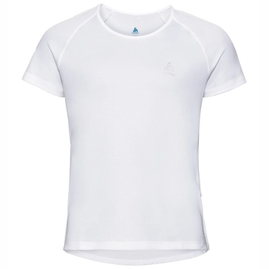 T-Shirt de Sport Odlo Girls Top Crew Neck S/S Ceramicool White
