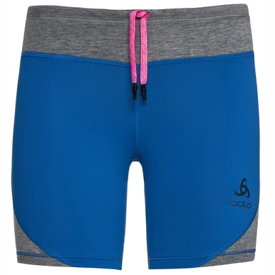 Sportbroek Odlo Short Hana Women Lapis Blue Grey Melange