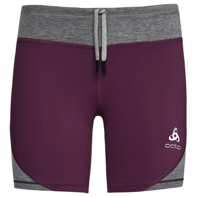 Sportbroek Odlo Short Hana Women Pickled Beet Grey Melange
