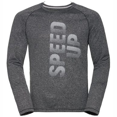 Longsleeve Odlo L/S Aion Black Melange Print Herren