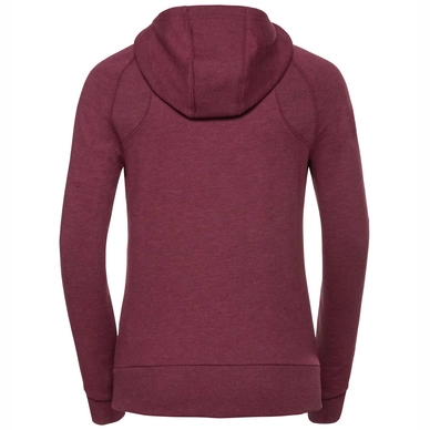 Vest Odlo Women Hoody Midlayer Full Zip Core Rumba Red Melange