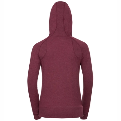 Vest Odlo Women Hoody Midlayer Full Zip Core Rumba Red Melange