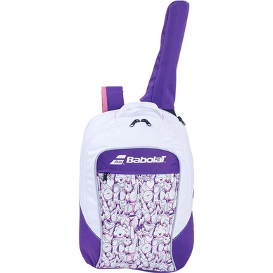 Tennisrucksack Babolat Backpack Junior Club White Purple Kinder