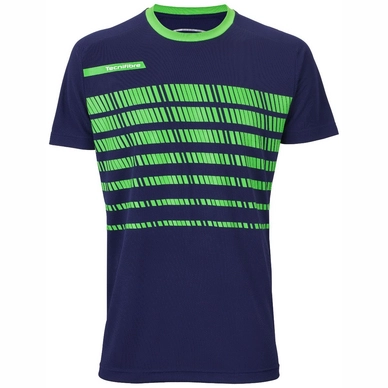 T-shirt de tennis Tecnifibre Men F2 Navy Green Bleu Marine