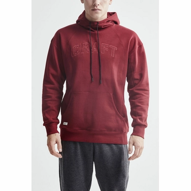 Trui Craft Men Overhead Logo Hoody Rhubarb_2