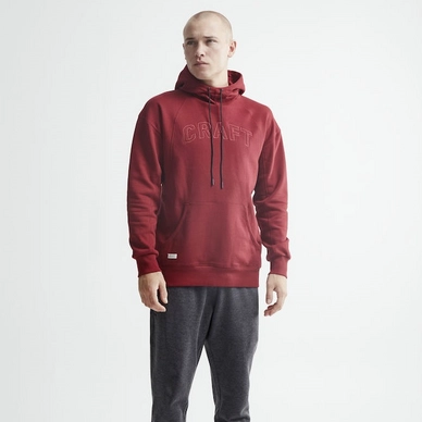 Trui Craft Men Overhead Logo Hoody Rhubarb_5