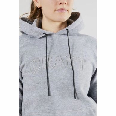 Trui Craft Women Overhead Logo Hoody Grey Melange_4