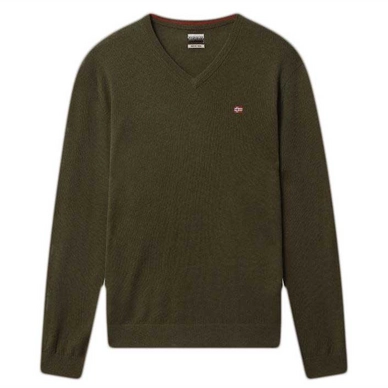 Trui Napapijri Men Damavand V-Neck Green Forest