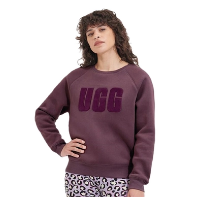Pull UGG Women Madeline Fuzzy Logo Crewneck Smoky Mauve