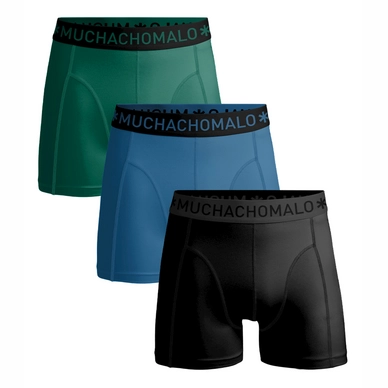 Boxershort Muchachomalo Men Microfiber Black Green Blue (3-Delig)