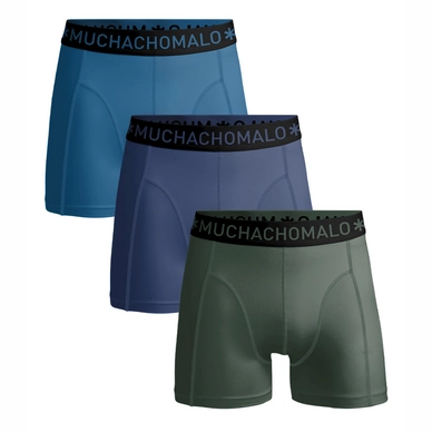 Boxershort Muchachomalo Men Microfiber Green Blue Blue (3-Piece)