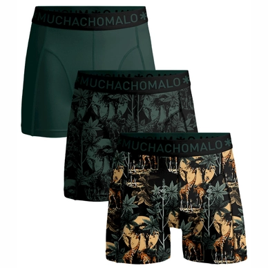 Boxershort Muchachomalo Men Short Print/Solid Print/Print/Black (3-pack)