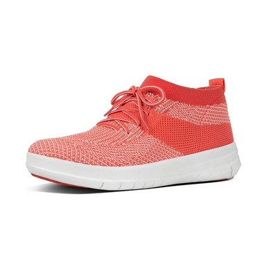 FitFlop F-Sporty Sneaker Überknit Hot Coral Neon Blush