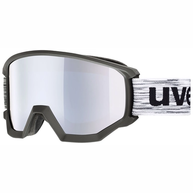 Skibrille Uvex Athletic FM Black Mirror Silver Blue Unisex