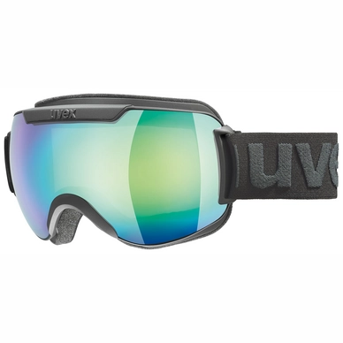 Masque de Ski Uvex Downhill 2000 FM Black Mat Mirror Green Lasergold
