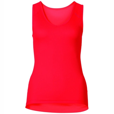 Funktionsunterhemd Odlo SUW Top V-Neck Singlet Cubic Cherry Tomato Formula One Damen