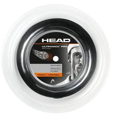 Squashsnaar HEAD Ultra Nick Pro Zwart (1,25mm/110m)