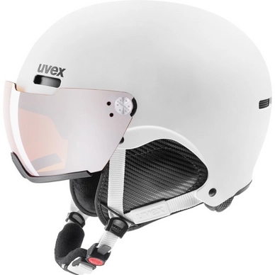 Skihelm Uvex Hlmt 500 Visor White Mat