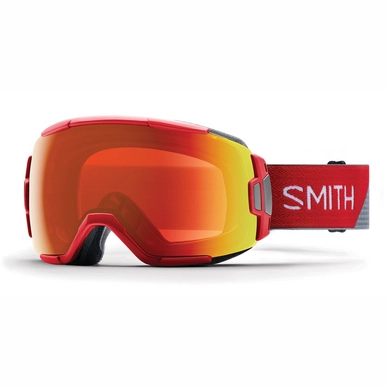 Masque de Ski Smith Vice Fire Split / ChromaPop Everyday Red Mirror