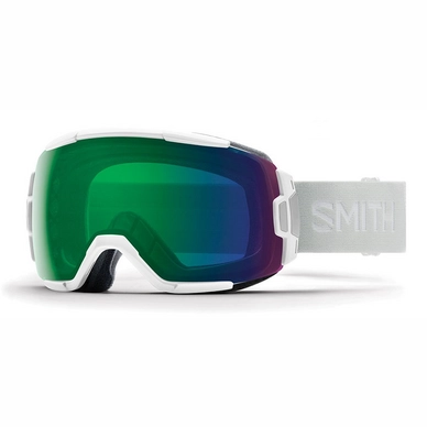 Masque de Ski Smith Vice White Vapor / ChromaPop Everyday Green Mirror
