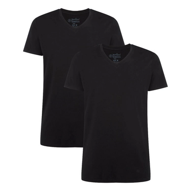 T-Shirt Bamboo Basics Men Velo Black (2-Delig)