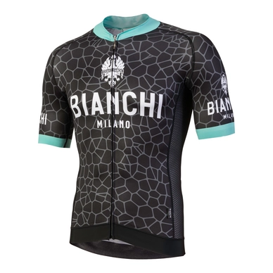 Fietsshirt Bianchi Milano Men Veneto Zwart/Celeste