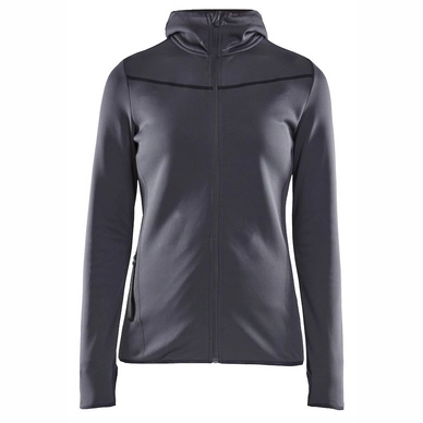 Sweatjacke Craft Eaze Sweat Hood Asphalt Damen