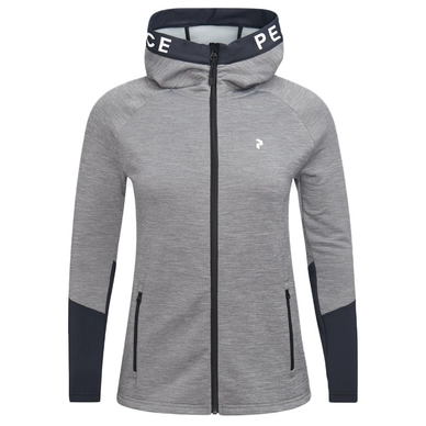 Jacke Peak Performance Rider Mel Zip Hood Grey Melange Damen