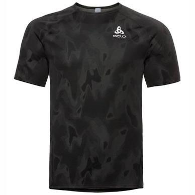 Sportshirt Odlo Men Top Crew Neck S/S Vigor Climbing Ivy Black