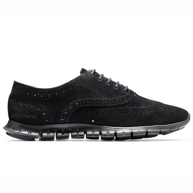 Chaussures à lacets Cole Haan Zerogrand Wingtip Oxford Black Suede