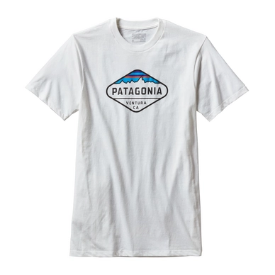T-shirt Patagonia Men's Fitz Roy Crest Cotton/Poly White