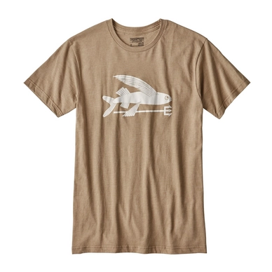 T-shirt Patagonia Men's Flying Fish Cotton/Poly Mojave Khaki