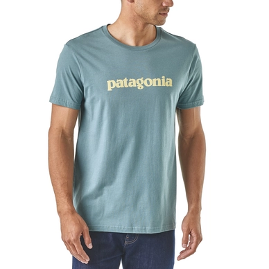 T-Shirt Patagonia Men's Text Logo Organic T-Shirt Shadow Blue