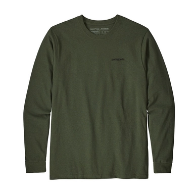 Long Sleeve T-Shirt Patagonia Men's P-6 Logo Responsibili-Tee Nomad Green