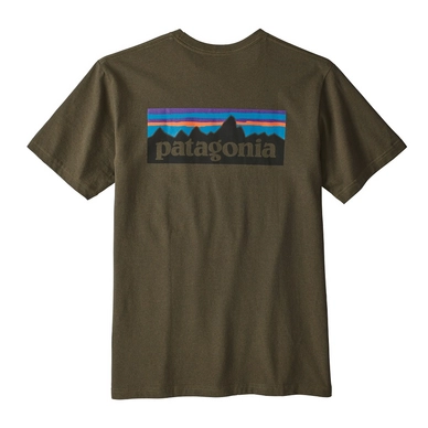 T-Shirt Patagonia Men's P-6 Logo Responsibili-Tee Sediment