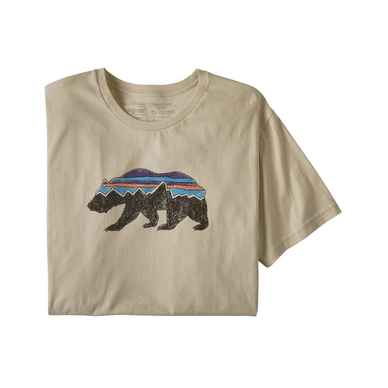 T- Shirt Patagonia Mens Fitz Roy Bear Organic T- Shirt Oyster White