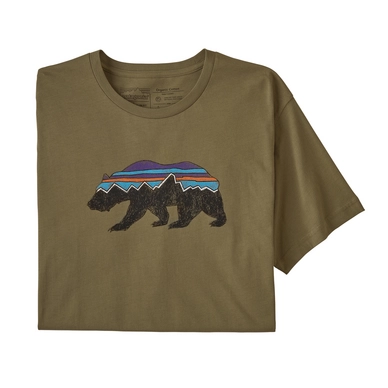 T- Shirt Patagonia Hommes Fitz Roy Bear Organic T- Shirt Sage Khaki