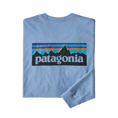 Longsleeve Patagonia Mens P-6 Logo Responsibili-Tee Wilder Blue