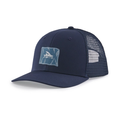 Cap Patagonia Unisex Fly the Flag Label Trucker Hat New Navy