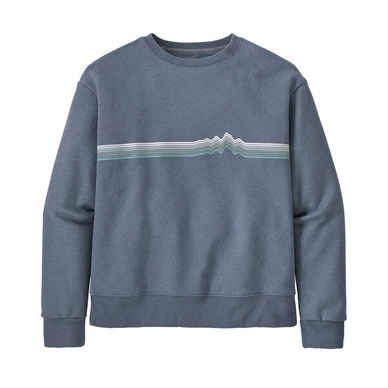 Pull Patagonia Femme Ridge Rise Stripe Uprisal Crew Sweatshirt Plume Gris
