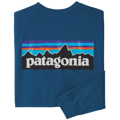 T-Shirt Patagonia Homme L/S P6 Logo Responsibili-Tee Wavy Blue