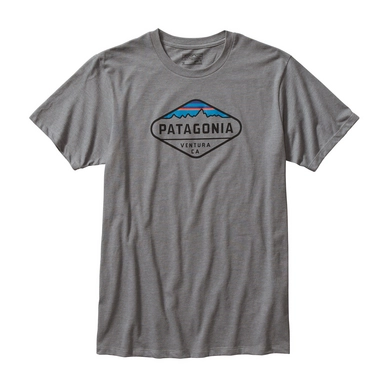 T-shirt Patagonia Men's Fitz Roy Crest Cotton/Poly Narwhal Grey